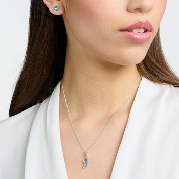 Collier Thomas Sabo ailes de phénix argent oxydes