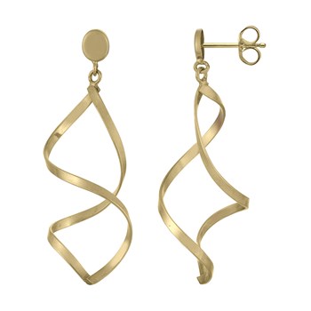 Boucles d'oreilles Brillaxis double spirale or