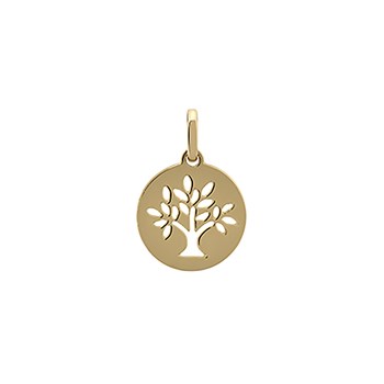 Médaille Brillaxis mini arbre de vie or jaune