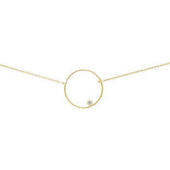 Collier Brillaxis cercle or jaune 18 carats diamant