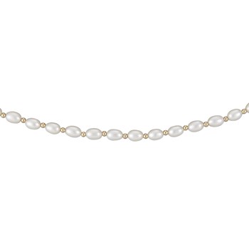 Collier perles de culture olive 6/6.5 mm perles or
