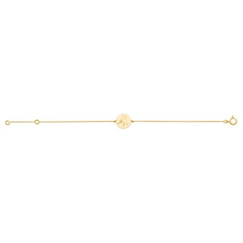Bracelet or jaune médaille tête de cheval