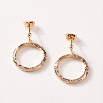 Boucles d'oreilles Saunier Hermione dorées