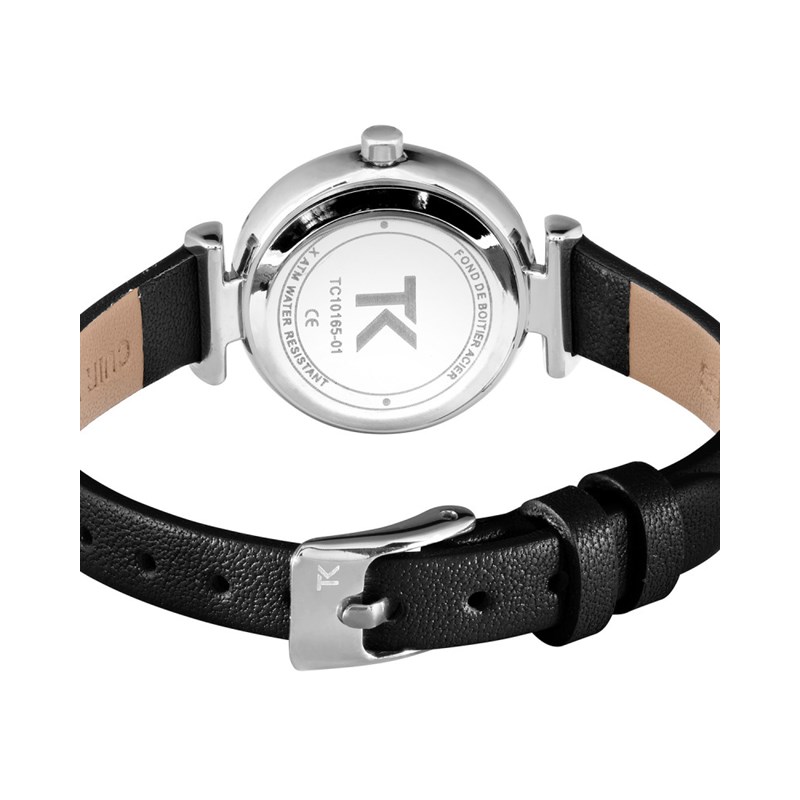 Montre femme analogique Trendy Kiss - Bracelet cuir - Boitier empierré - Adèle - vue 3