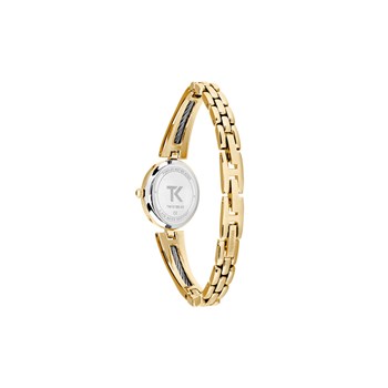 Montre femme analogique Trendy Kiss - Bracelet semi-rigide en métal avec câble en acier - Odile