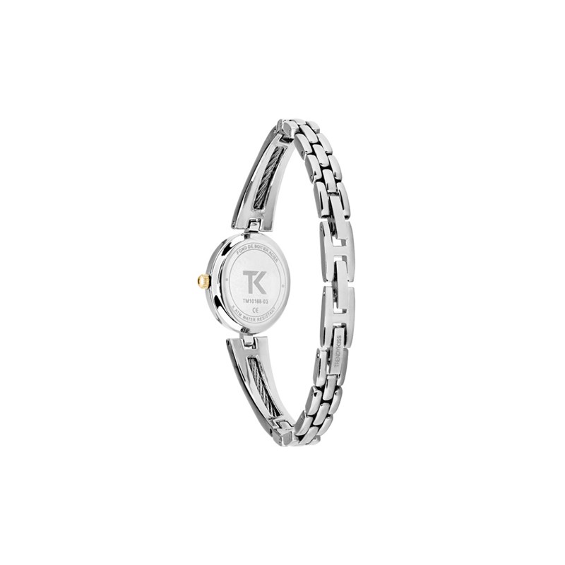 Montre femme analogique Trendy Kiss - Bracelet semi-rigide en métal avec câble en acier - Odile - vue 3