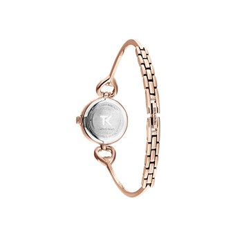 Montre femme analogique Trendy Kiss - Bracelet semi-rigide avec motif coeur et pierre - Astrid