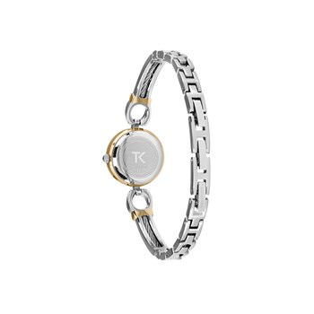 Montre femme analogique Trendy Kiss - Bracelet semi-rigide avec câble en acier - Reine