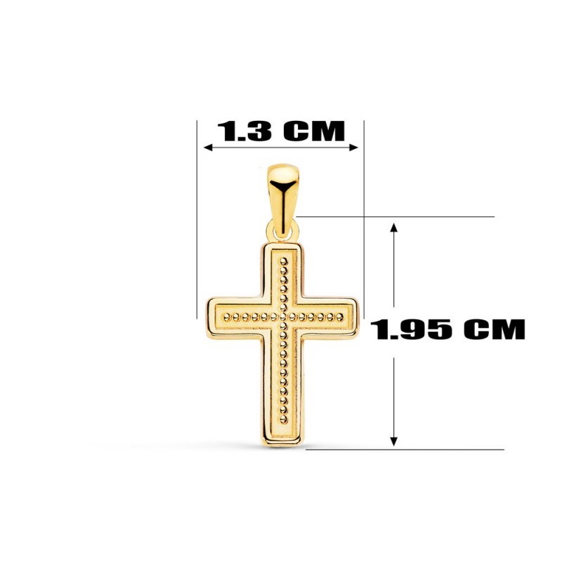 Collier - Médaille Croix Or 18 Carats 750/000 Jaune - Chaine Dorée - vue 2