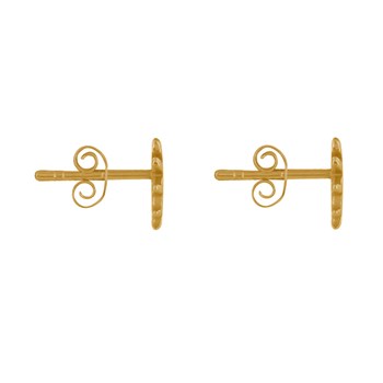 Boucles d'Oreilles Plaqué Or Soleil Dentelé