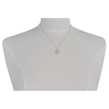 Pendentif Argent 925 Médaille Ronde Ajourée Vierge en Prière