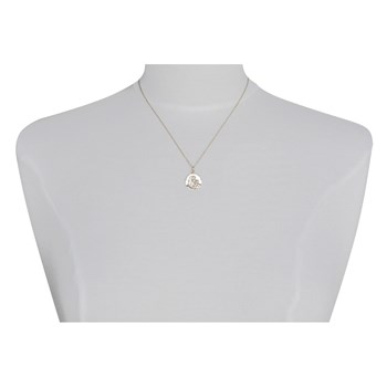 Gold-plated Pendant Round Medal Virgin and Child