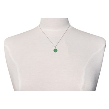 Pendentif Argent 925 Rond Dentelé d'Aventurine