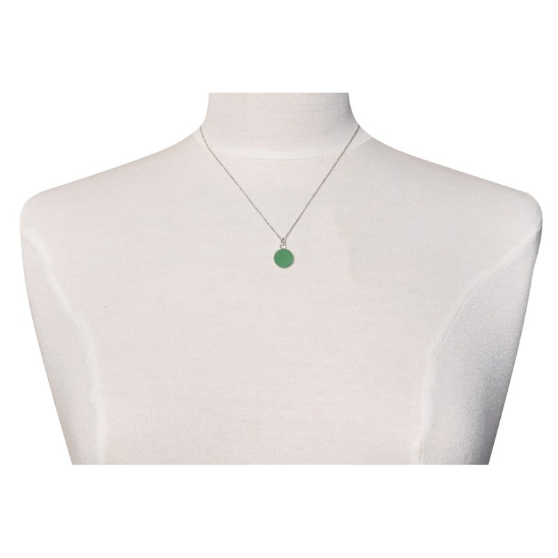 Pendentif Argent 925 Rond Dentelé d'Aventurine - vue 2
