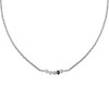 Collier Chaine Argent Rhodié Quatre Perles Facettées de Labradorite et Un Diamant Noir Facettée - vue V1