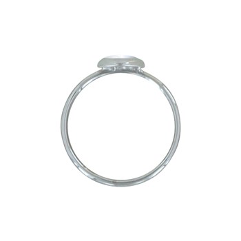 Bague Argent 925 Petit Rond de Nacre Ivoire