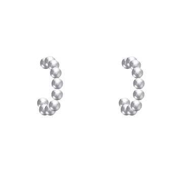 Boucles d'Oreilles Argent 925 Demi Créoles de Billes