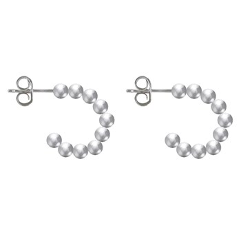 Boucles d'Oreilles Argent 925 Demi Créoles de Billes