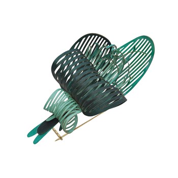 Broche Laiton Algas en Cuir