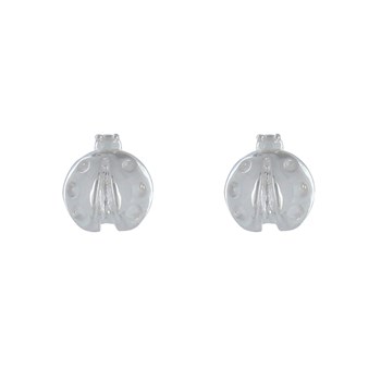 Boucles d'Oreilles Clous Argent 925 Coccinelle