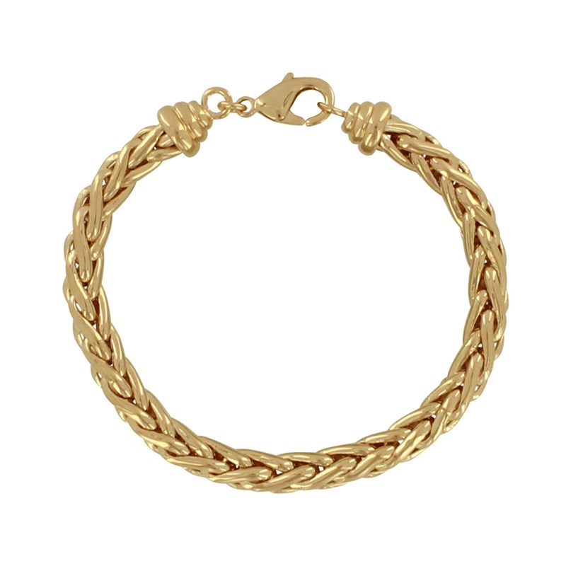 Bracelet Plaqué Or Maille Palmier - taille 21 cm