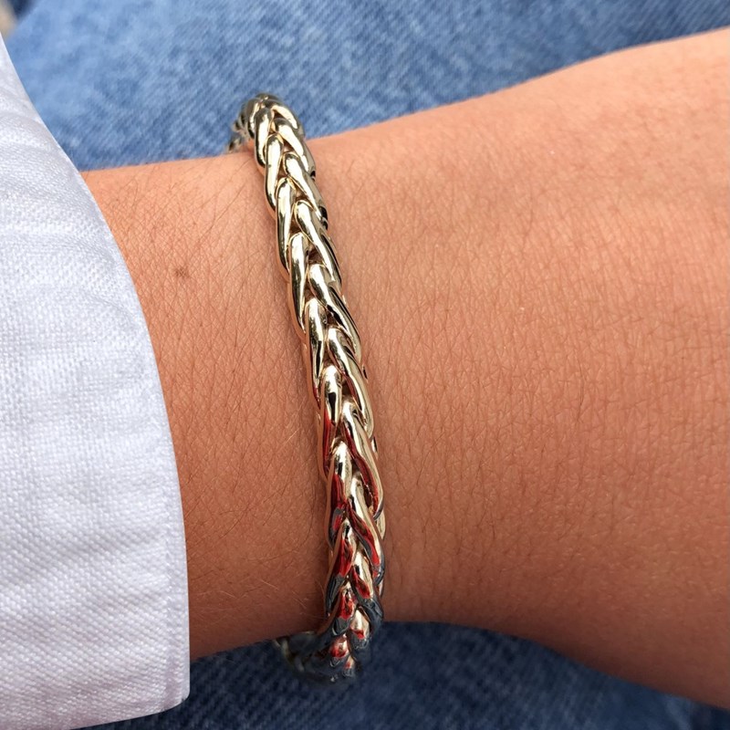 Bracelet Plaqué Or Maille Palmier - taille 21 cm - vue 3