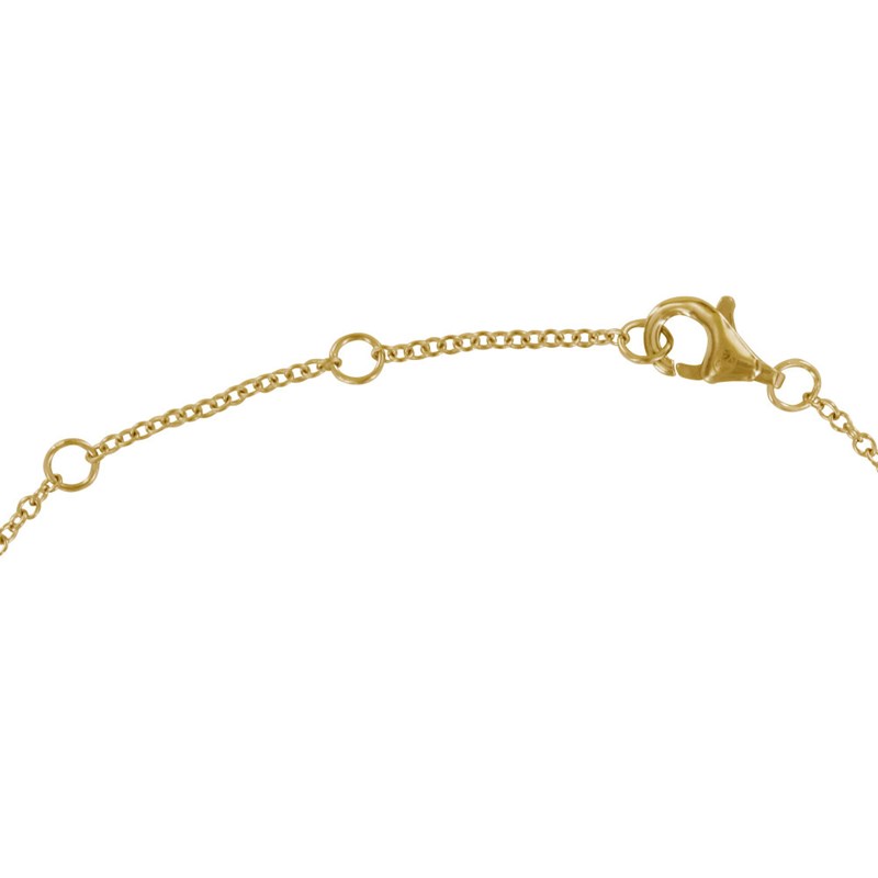 Collier Plaqué Or 5 Strass Ovale et Ronds - Vert - vue 3