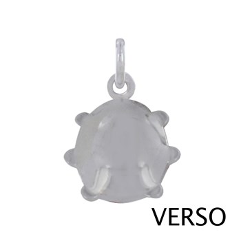 Pendentif Argent 925 Coccinelle Bombée Ligne Rouge et Noire