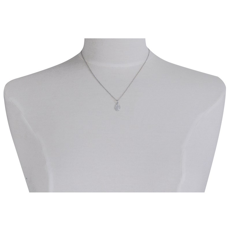 Pendentif Argent 925 Petite Médaille Ovale Vierge Miraculeuse - vue 3