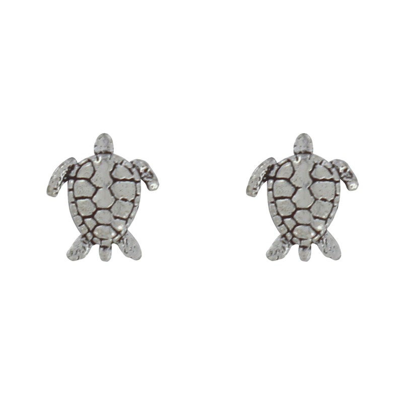 Boucles d'Oreilles Argent Tortue des Galapagos - vue 2