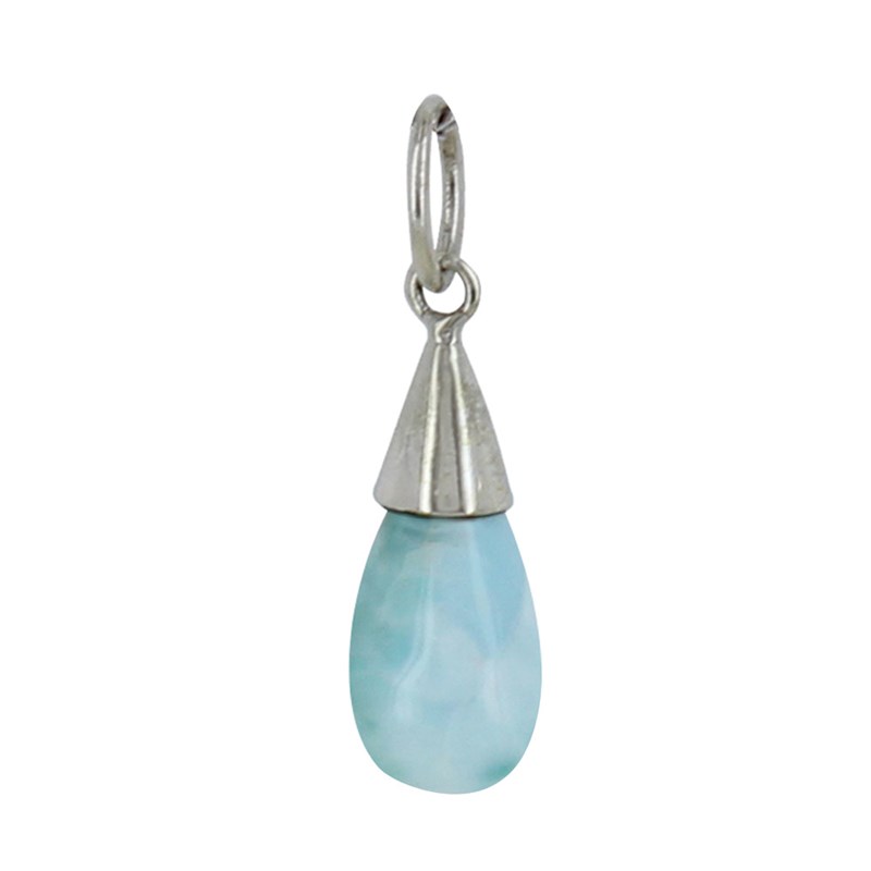 Pendentif Argent 925 Petite Goutte de Larimar