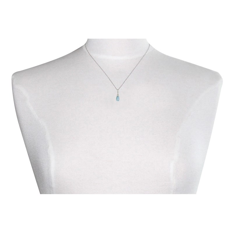 Pendentif Argent 925 Petite Goutte de Larimar - vue 2