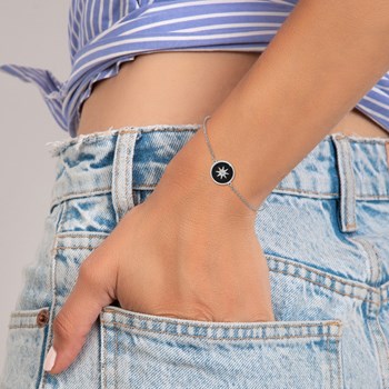 SC Crystal bracelet adorned with a genuine white diamond