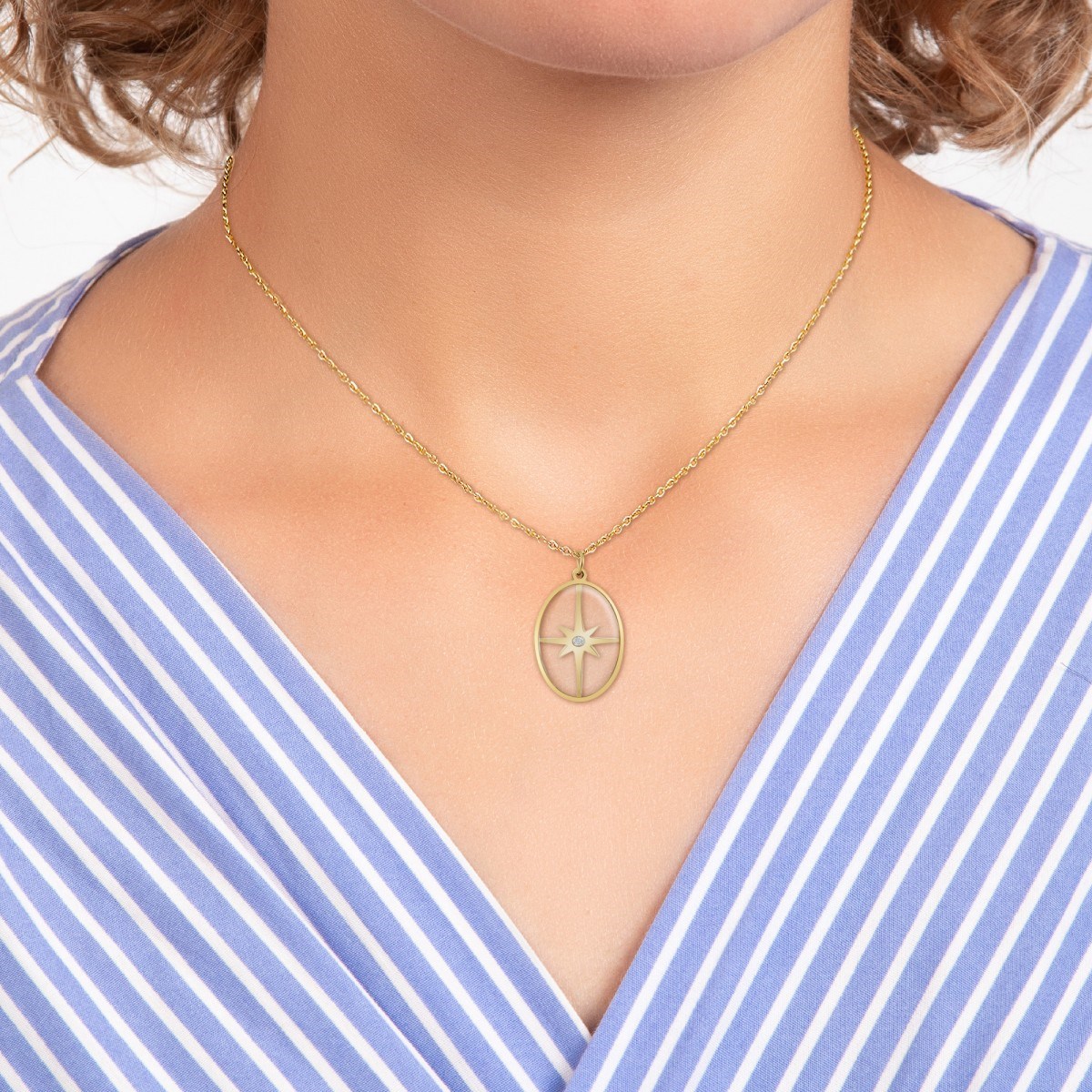 Collier par SC Bohème orné d'un véritable diamant blanc - vue 2