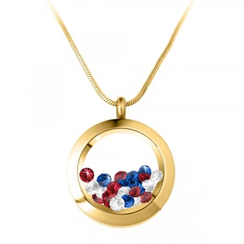 SC Bohème round necklace with sparkling crystals