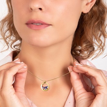 SC Bohème round necklace with sparkling crystals