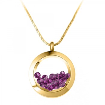 SC Bohème round necklace with sparkling crystals
