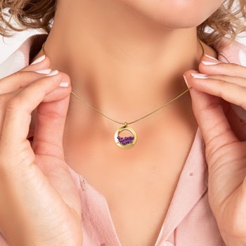 SC Bohème round necklace with sparkling crystals