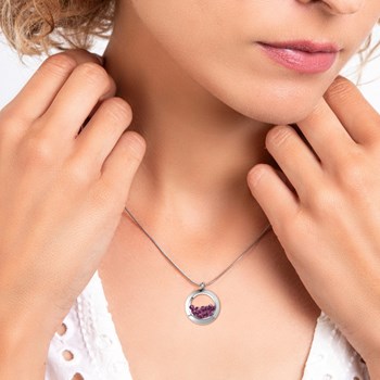 SC Crystal round necklace with sparkling crystals