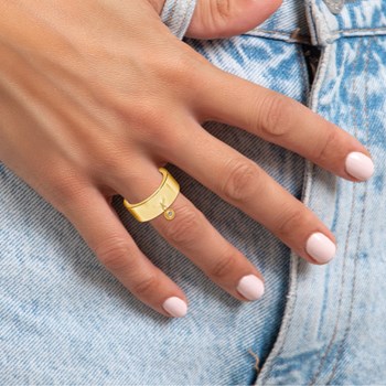 SC Bohème ring set with a genuine white diamond