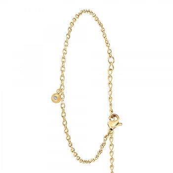 Bracelet maille forçat par SC Bohème orné d'un véritable diamant blanc