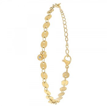 Coffee bean bracelet by SC Bohème adorned with a genuine white diamond