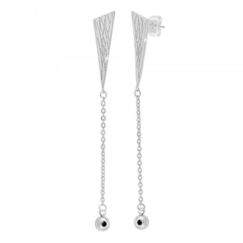 SC Crystal genuine black diamond earrings