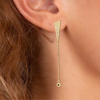 Boucles d'oreilles par SC Bohème ornées d'un véritable diamant noir