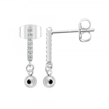 SC Crystal genuine black diamond earrings