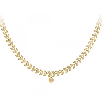 SC Bohème halsketting versierd met een echte witte diamant