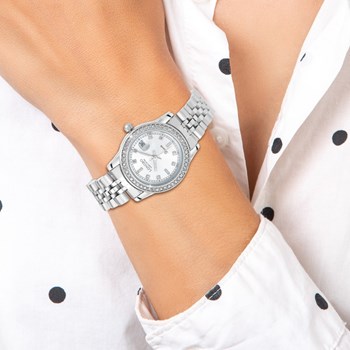Montre Agathe élégante ornée de Cristaux scintillants SC Crystal