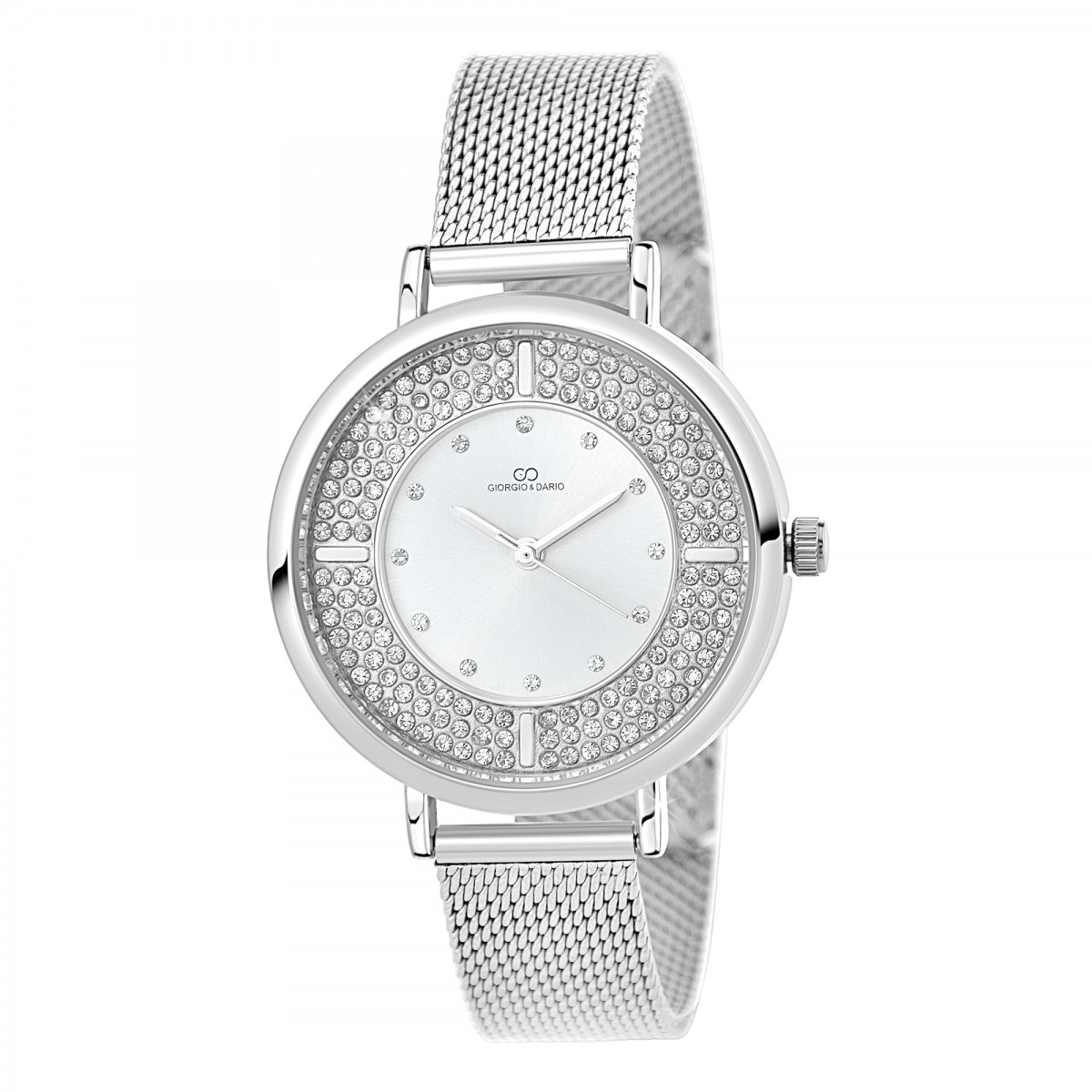 Montre Manuela élégante ornée de Cristaux scintillants SC Crystal