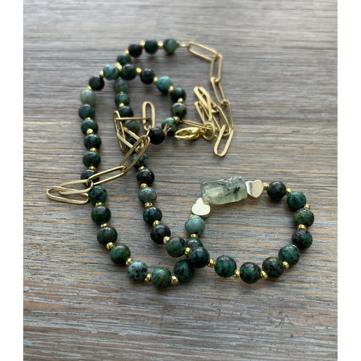 Collier perles de turquoises africaines - vue 3