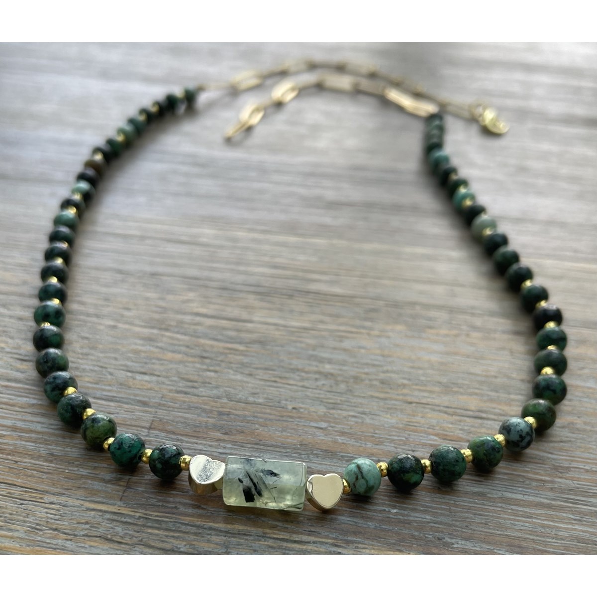 Collier perles de turquoises africaines - vue 5
